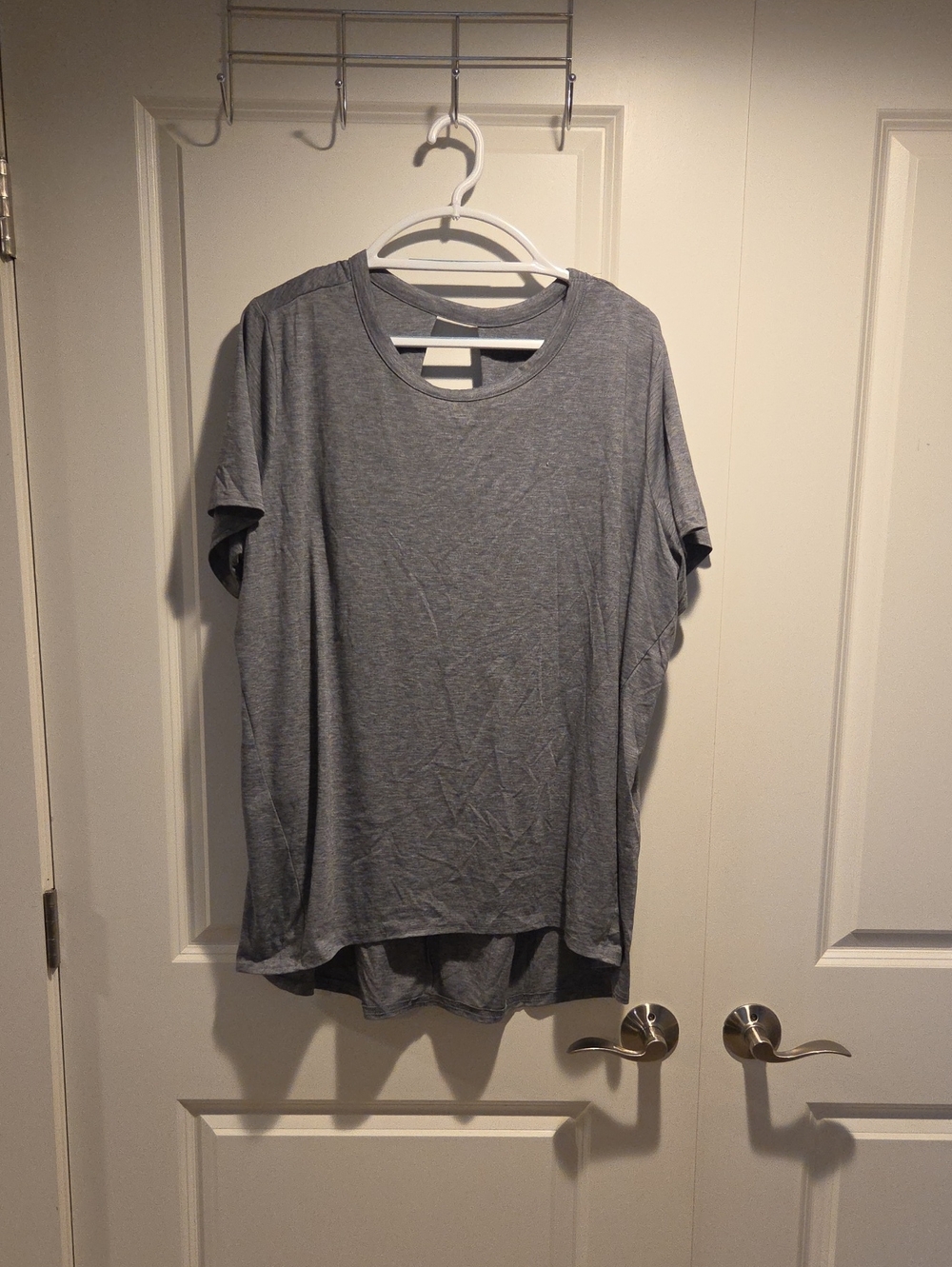 Tek Gear Neck Short Sleeve T-Shirt - Gray